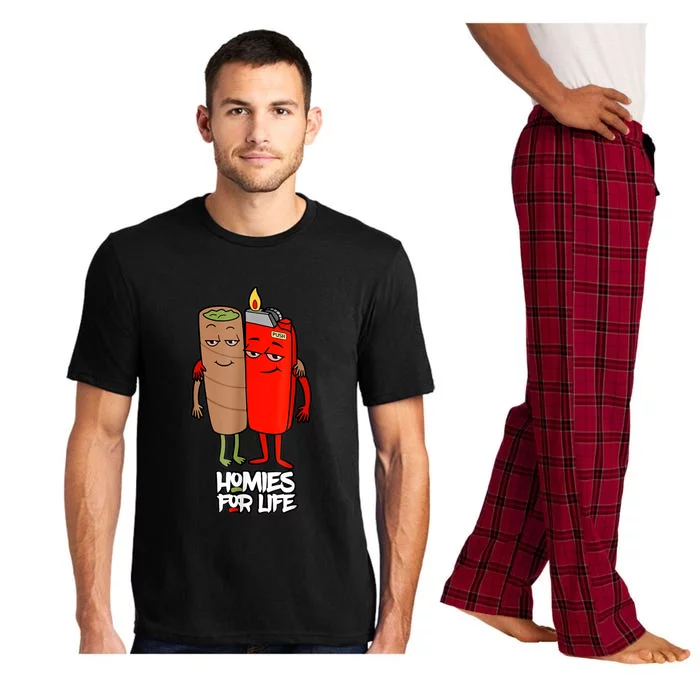 Funny Homies For Life Weed Pajama Set