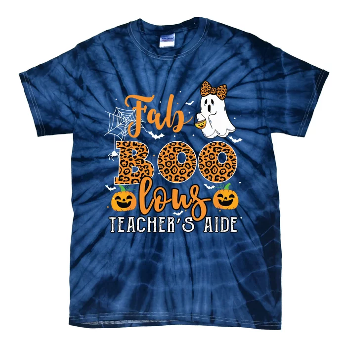 Faboolous Halloween For Teacher’S Aide Cute Leopard Tie-Dye T-Shirt