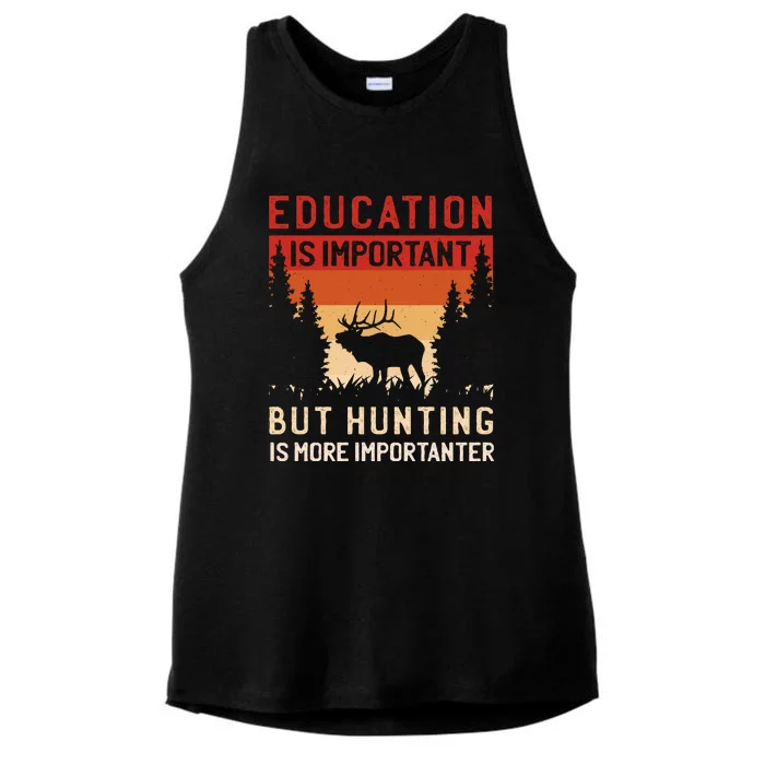 Funny Hunting Ladies Tri-Blend Wicking Tank