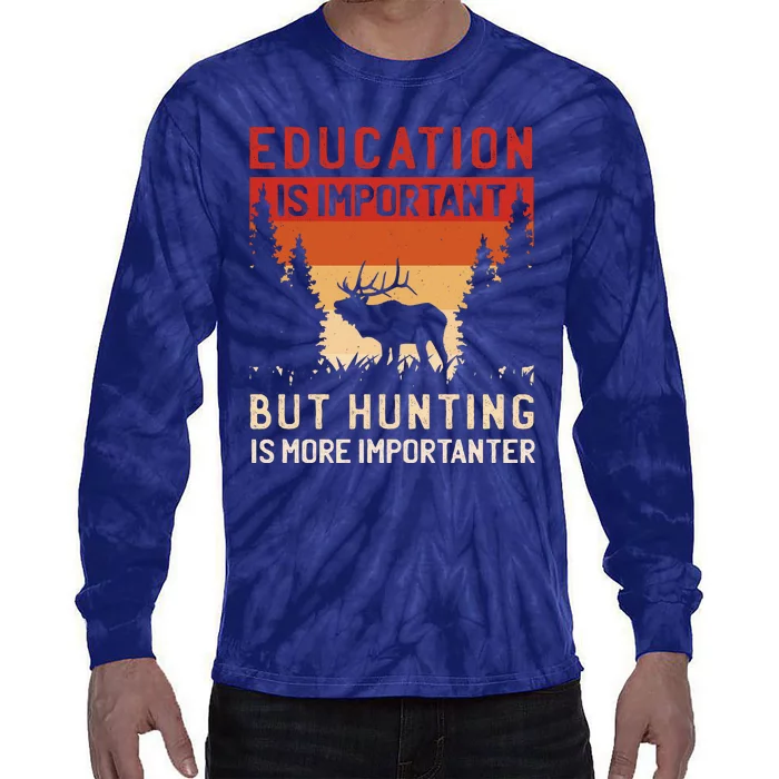 Funny Hunting Tie-Dye Long Sleeve Shirt