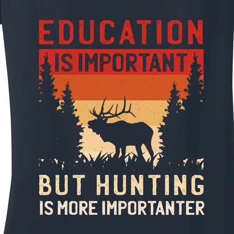 Funny Hunting Women's V-Neck T-Shirt