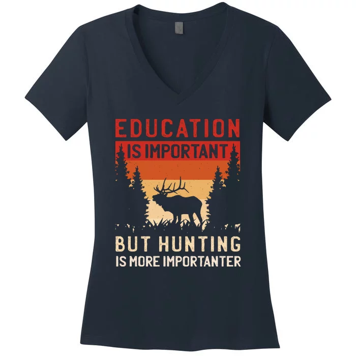 Funny Hunting Women's V-Neck T-Shirt