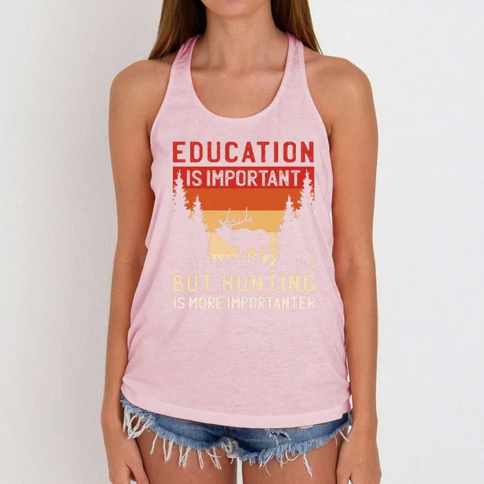 Funny Hunting Women's Knotted Racerback Tank