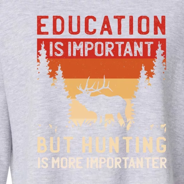 Funny Hunting Cropped Pullover Crew