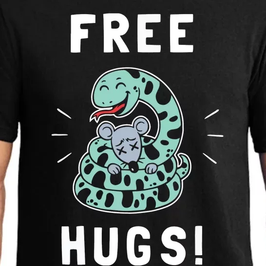 Free Hugs Funny Python Snake Anaconda Joke Tee Pajama Set