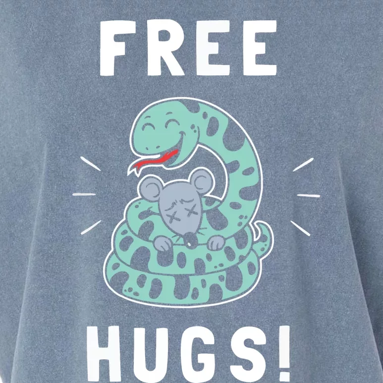 Free Hugs Funny Python Snake Anaconda Joke Tee Garment-Dyed Women's Muscle Tee