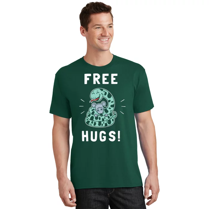 Free Hugs Funny Python Snake Anaconda Joke Tee T-Shirt