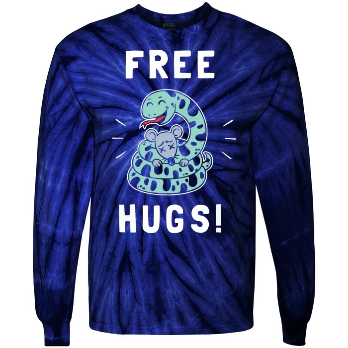 Free Hugs Funny Python Snake Anaconda Joke Tee Tie-Dye Long Sleeve Shirt