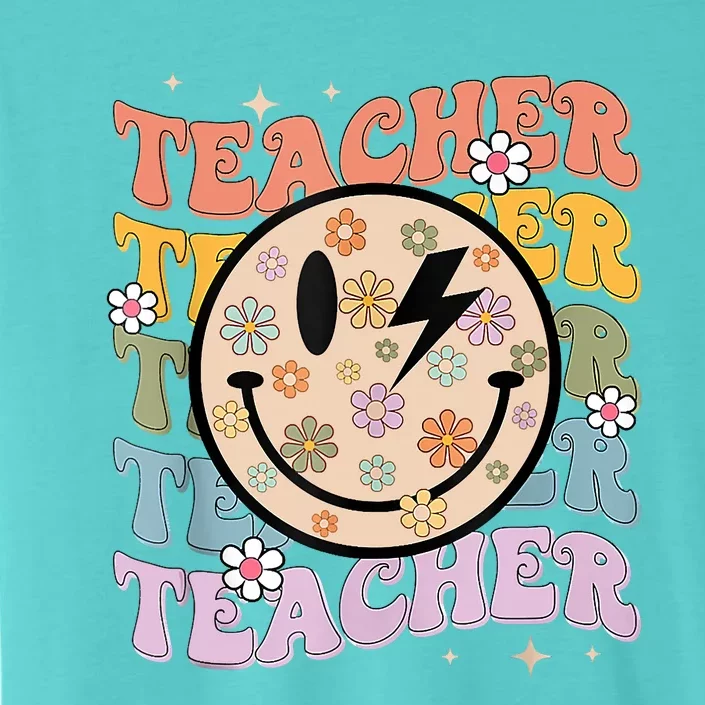 Funny Hippie Face Teacher Shirts Back To School Teachers Day ChromaSoft Performance T-Shirt