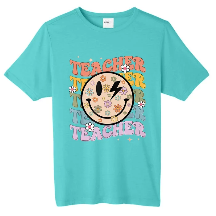 Funny Hippie Face Teacher Shirts Back To School Teachers Day ChromaSoft Performance T-Shirt