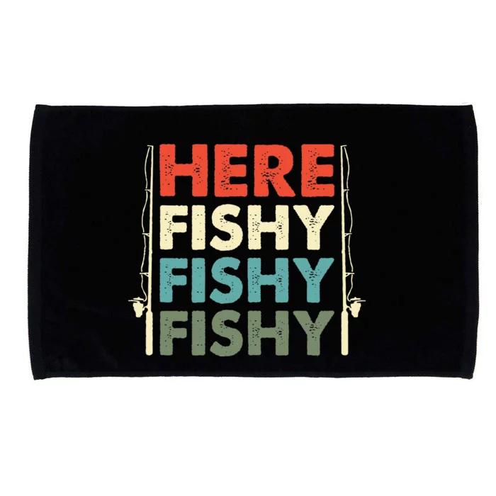 Fish Hunting Fishing Fishrod Fisherman Microfiber Hand Towel