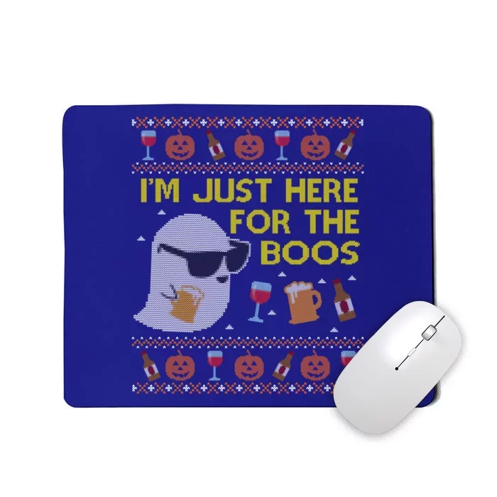 Funny Here For The Boos Gift Ugly Halloween Sweater Gift Mousepad