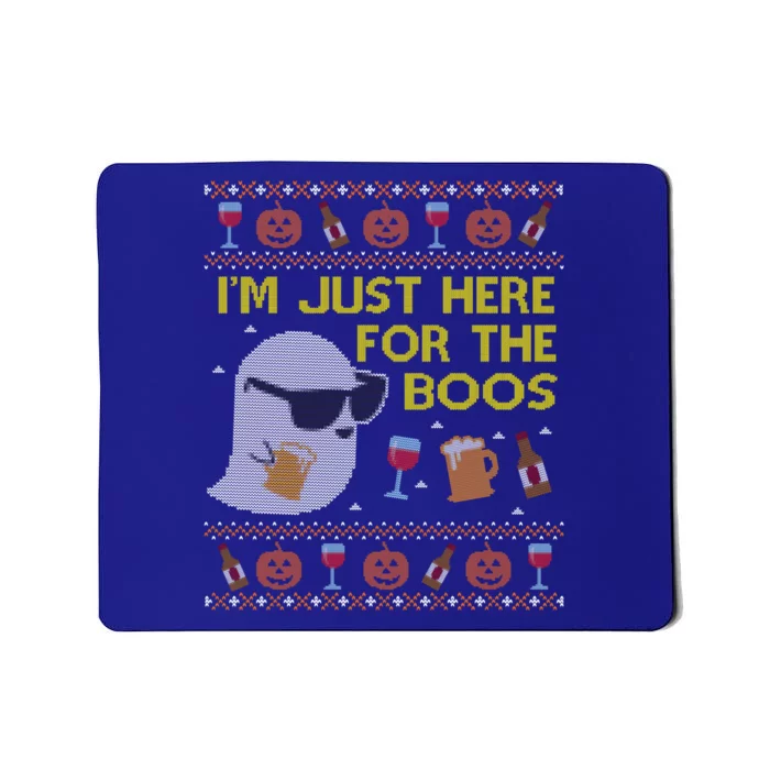 Funny Here For The Boos Gift Ugly Halloween Sweater Gift Mousepad