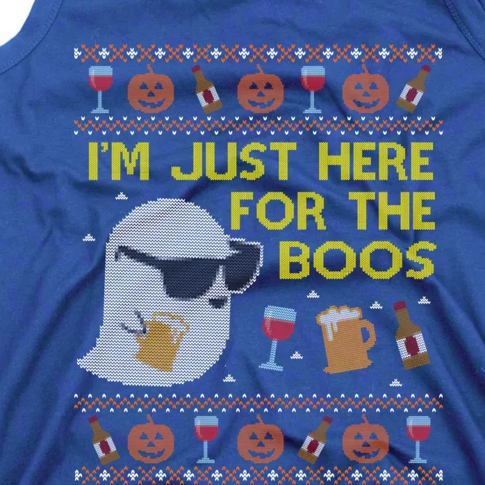 Funny Here For The Boos Gift Ugly Halloween Sweater Gift Tank Top