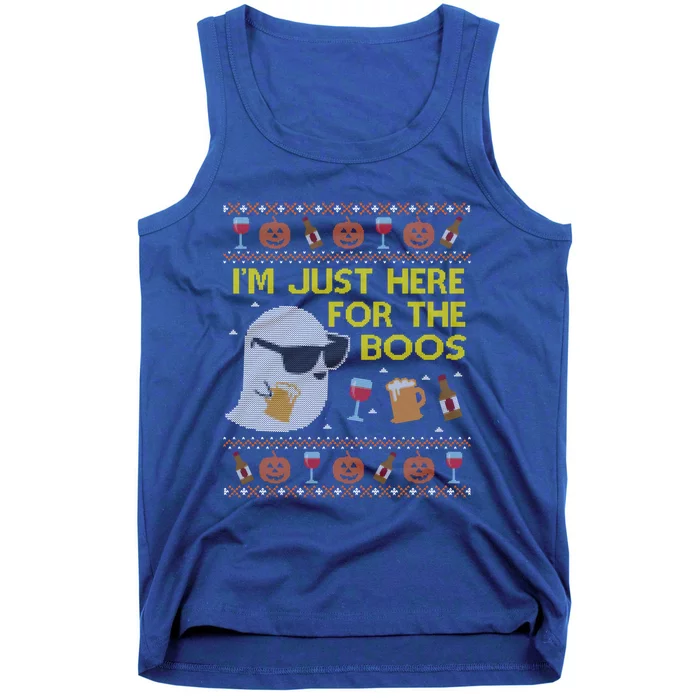 Funny Here For The Boos Gift Ugly Halloween Sweater Gift Tank Top