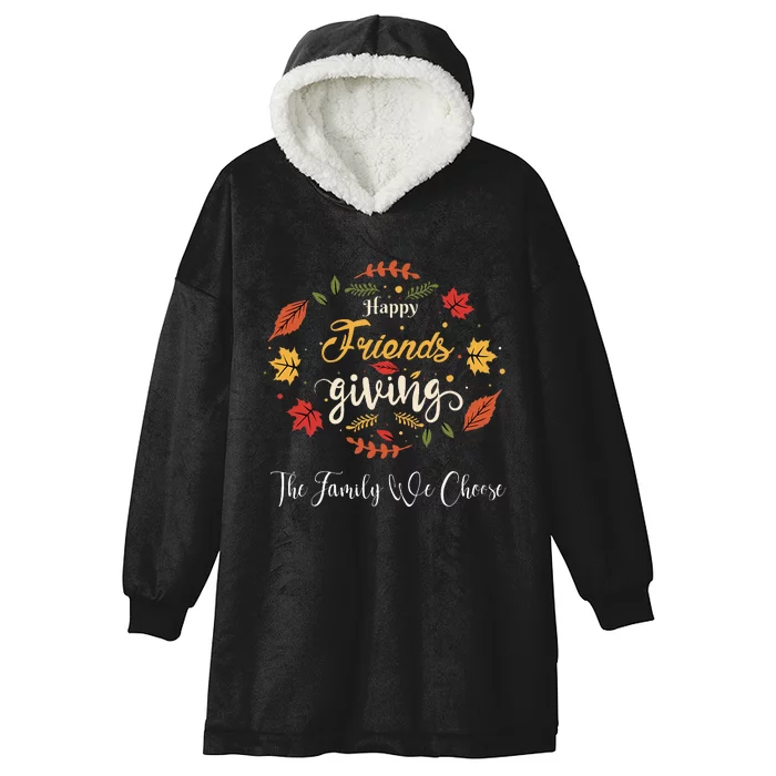 Funny Happy Friendsgiving Turkey Friends Giving Hooded Wearable Blanket