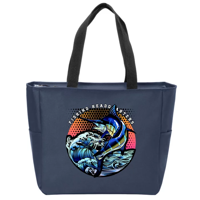 Fishing Headquarters Zip Tote Bag