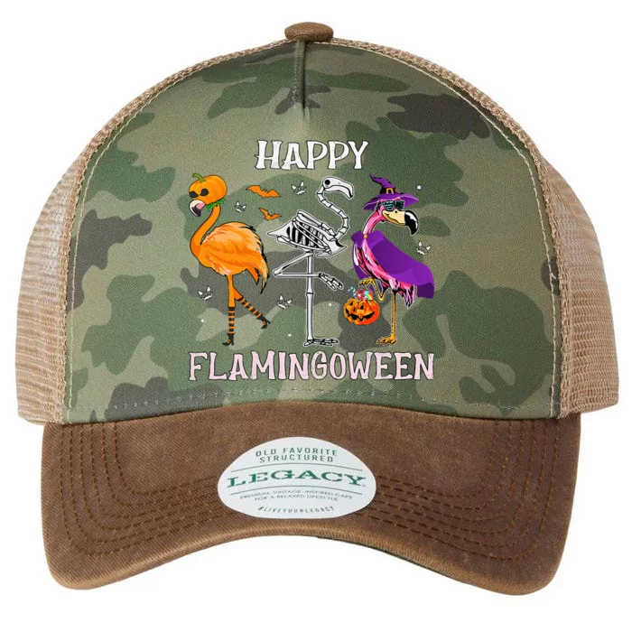 Flamingoween Halloween Flamingo Costume Skeleton Witch Legacy Tie Dye Trucker Hat