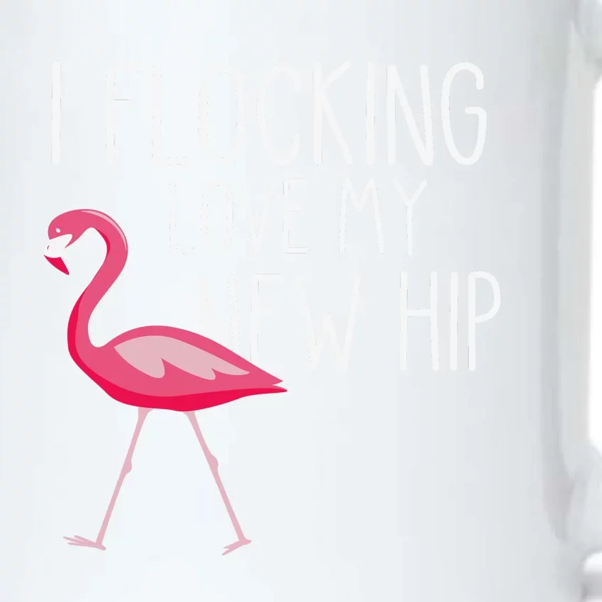 Flocking Hip Funny Pink Flamingo Black Color Changing Mug