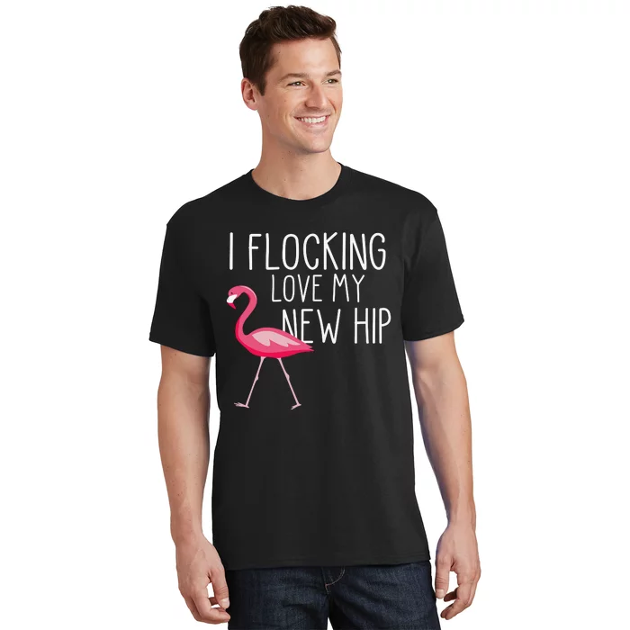 Flocking Hip Funny Pink Flamingo T-Shirt