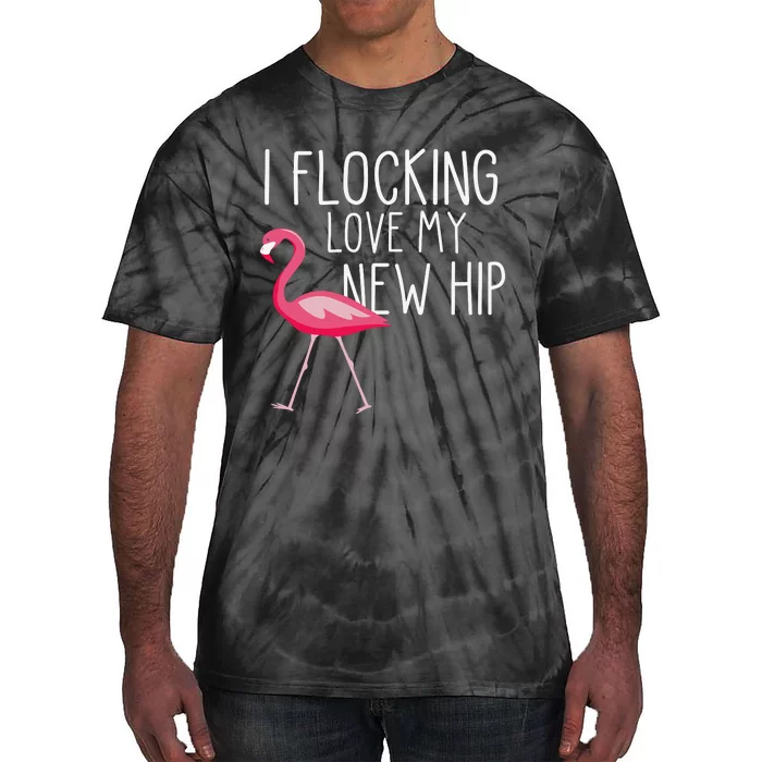 Flocking Hip Funny Pink Flamingo Tie-Dye T-Shirt