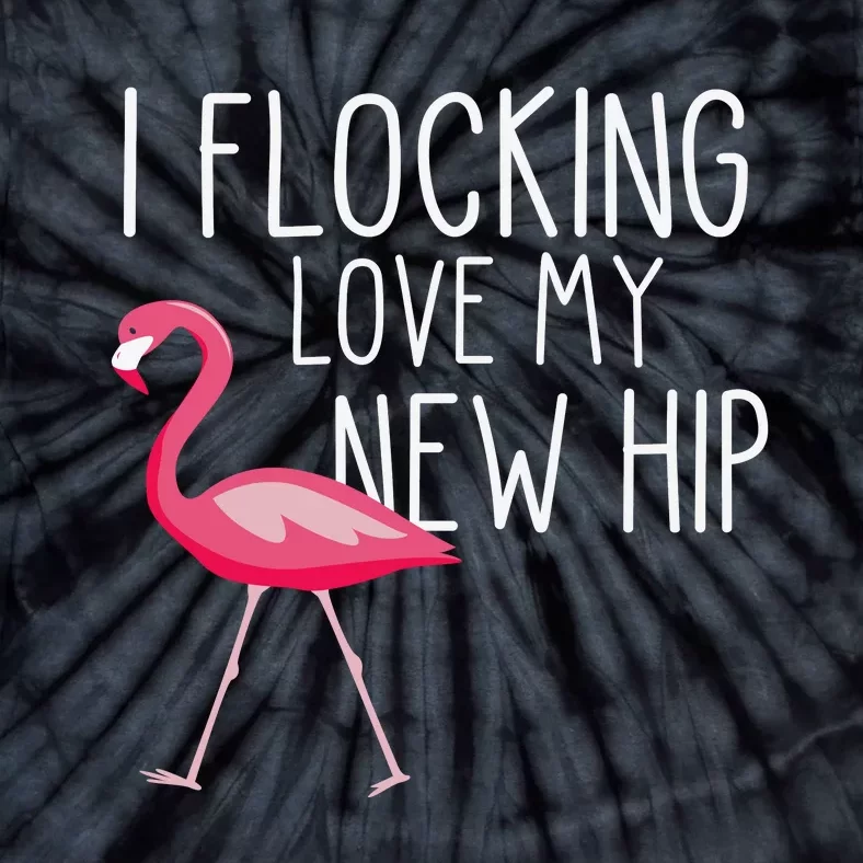 Flocking Hip Funny Pink Flamingo Tie-Dye T-Shirt