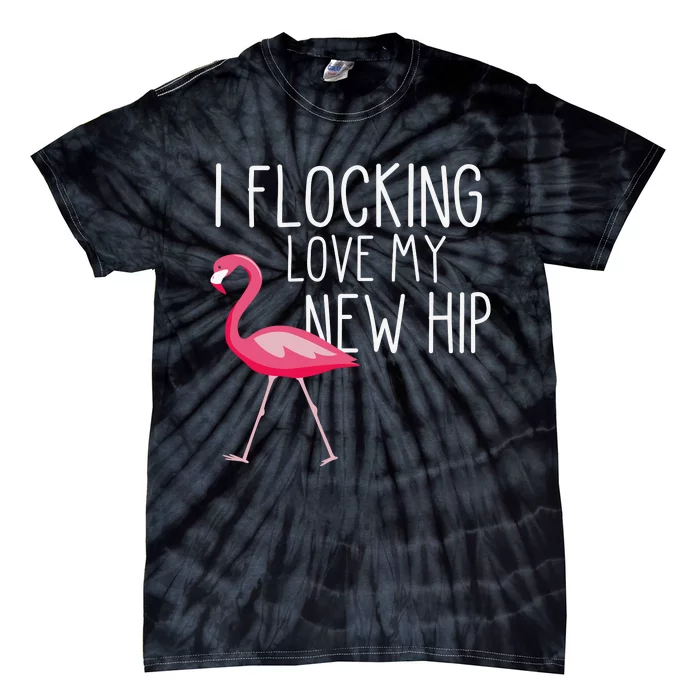 Flocking Hip Funny Pink Flamingo Tie-Dye T-Shirt