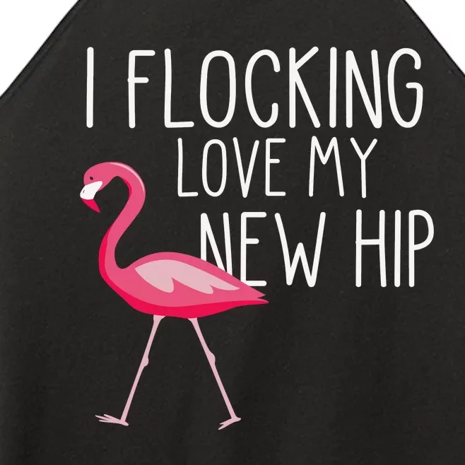 Flocking Hip Funny Pink Flamingo Women’s Perfect Tri Rocker Tank