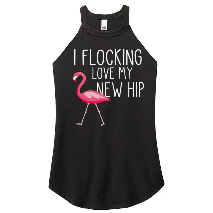 Flocking Hip Funny Pink Flamingo Women’s Perfect Tri Rocker Tank