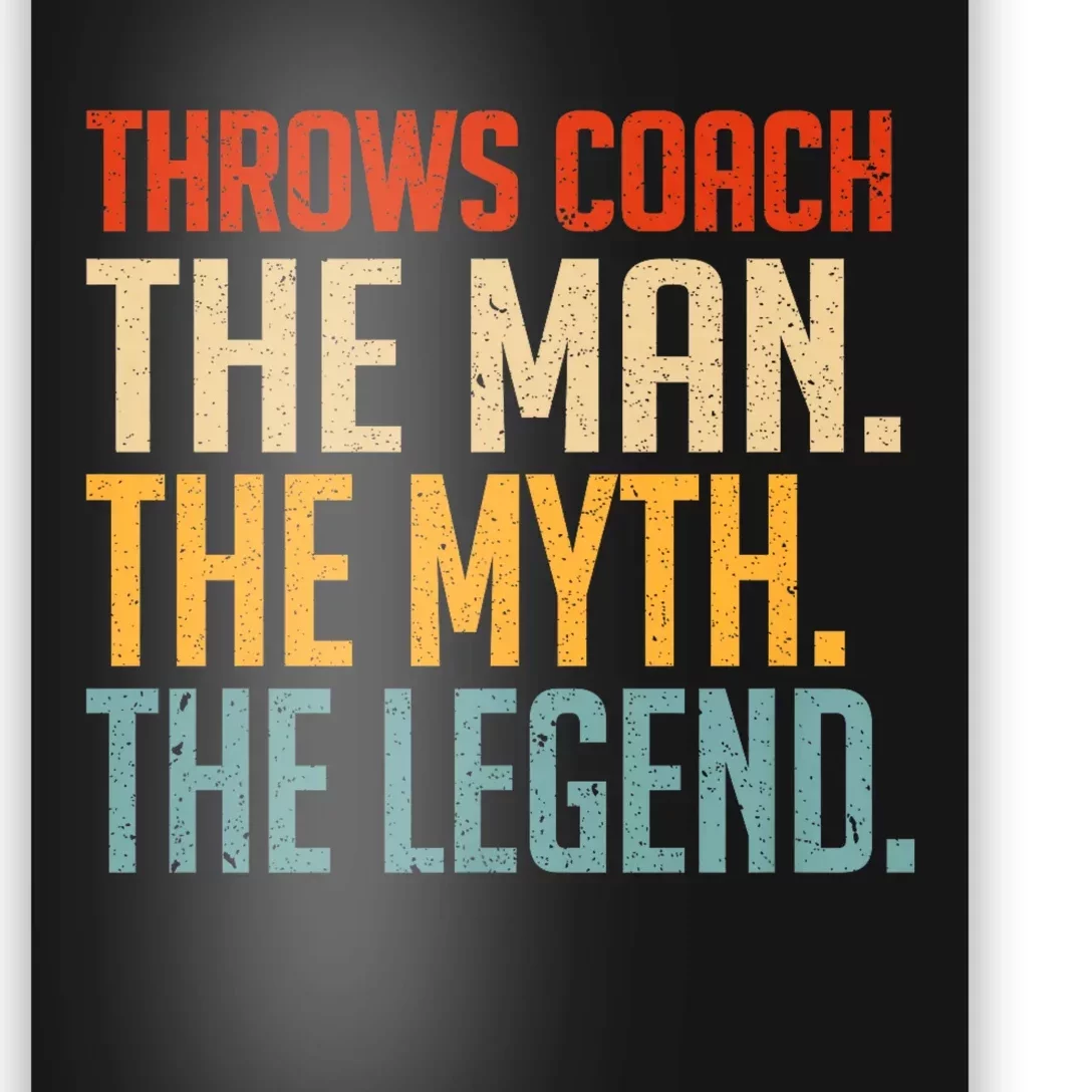 Fun Hilarious Funny Track & Field Throwing Throws Coach Poster