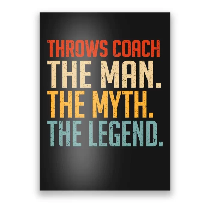 Fun Hilarious Funny Track & Field Throwing Throws Coach Poster