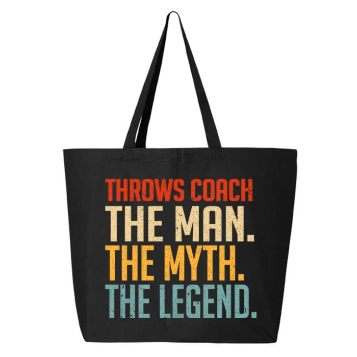 Fun Hilarious Funny Track & Field Throwing Throws Coach 25L Jumbo Tote