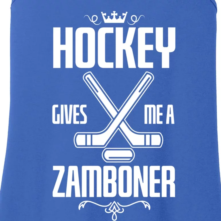 Funny Hockey Fan Hockey Gives Me A Zamboner Gift Ladies Essential Tank