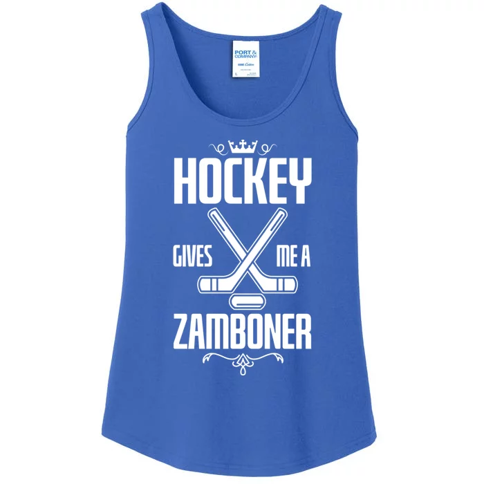 Funny Hockey Fan Hockey Gives Me A Zamboner Gift Ladies Essential Tank