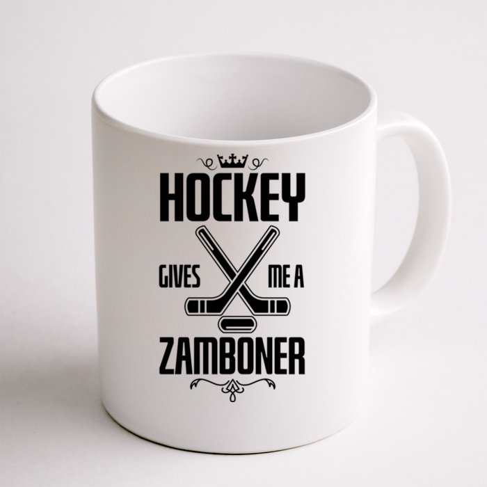 Funny Hockey Fan Hockey Gives Me A Zamboner Gift Front & Back Coffee Mug