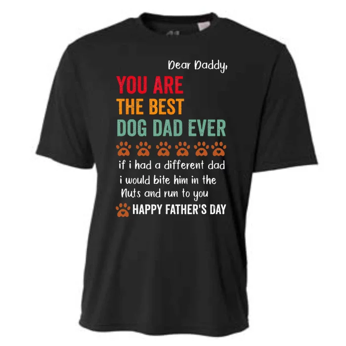 Funny Happy Fathers Day From Dog Treats To Dad Quote Cooling Performance Crew T-Shirt