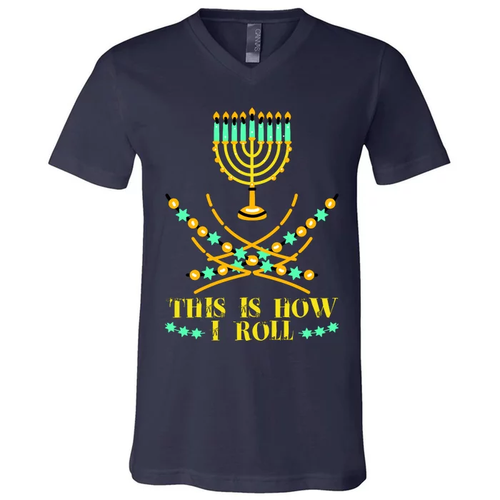 Funny Hanukkah V-Neck T-Shirt