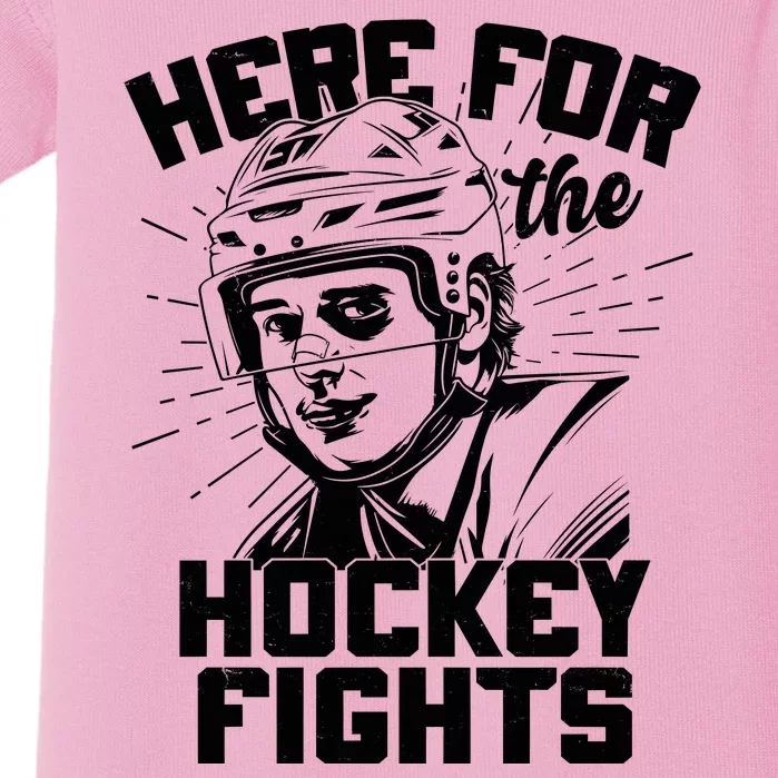 Funny Here For The Hockey Fights Baby Bodysuit