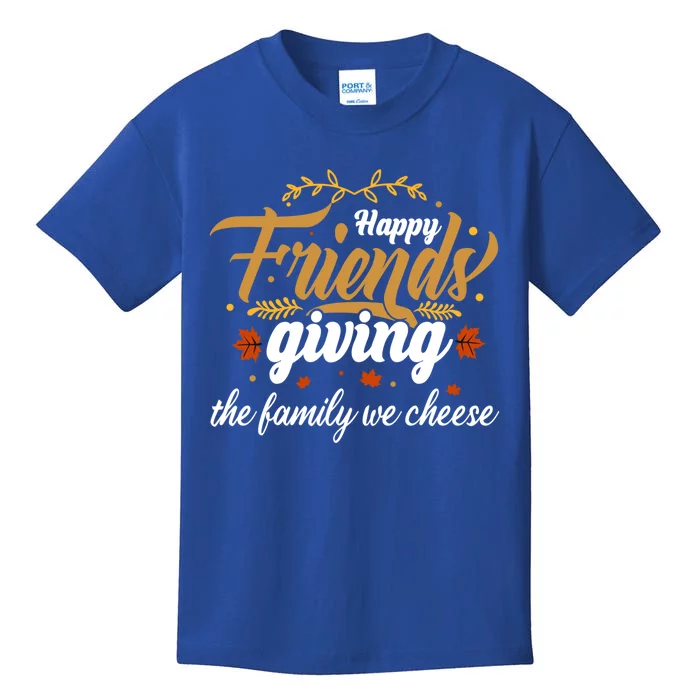 Funny Happy Friendsgiving Turkey Friends Giving Gift Kids T-Shirt