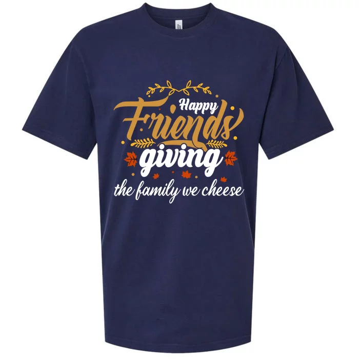 Funny Happy Friendsgiving Turkey Friends Giving Gift Sueded Cloud Jersey T-Shirt