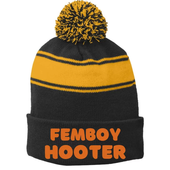 Femboy Hoofer Stripe Pom Pom Beanie