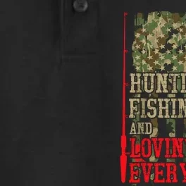 Funny Hunting Fishing Lovin Everyday Dry Zone Grid Performance Polo