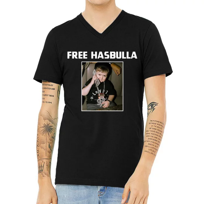 Free Hasbulla V-Neck T-Shirt