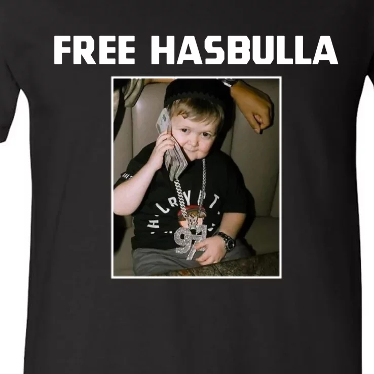 Free Hasbulla V-Neck T-Shirt