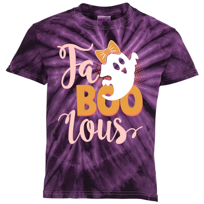 Funny Halloween Fa Boo Lous Ghost Kids Tie-Dye T-Shirt