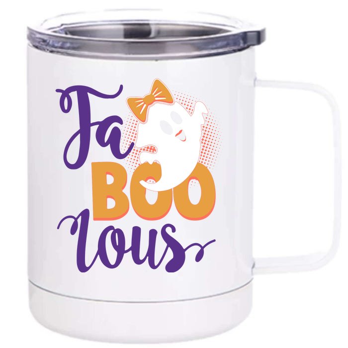 Funny Halloween Fa Boo Lous Ghost Front & Back 12oz Stainless Steel Tumbler Cup