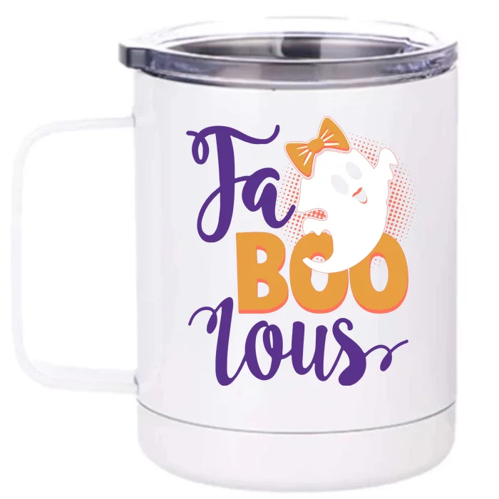 Funny Halloween Fa Boo Lous Ghost Front & Back 12oz Stainless Steel Tumbler Cup