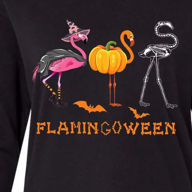 Funny Halloween Flamingo Costume Flamingoween Womens Cotton Relaxed Long Sleeve T-Shirt