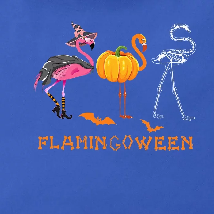 Funny Halloween Flamingo Costume Flamingoween Zip Tote Bag