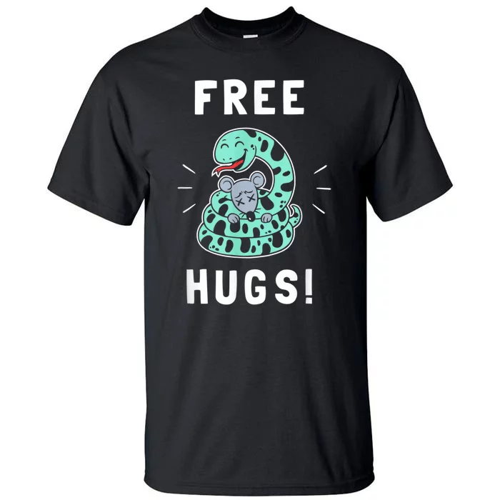 Free Hugs Funny Python Snake Anaconda Joke Tall T-Shirt